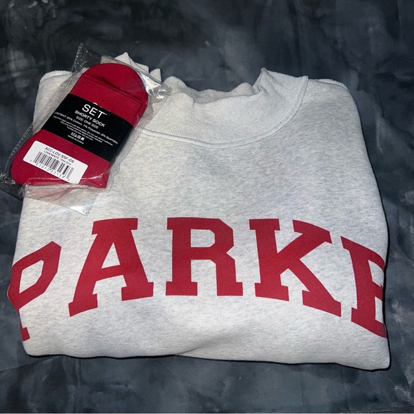 Parke / SET active collab reversible fleece mockneck + matching socks!! - Picture 2 of 6